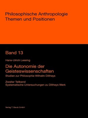 cover image of Die Autonomie der Geisteswissenschaften